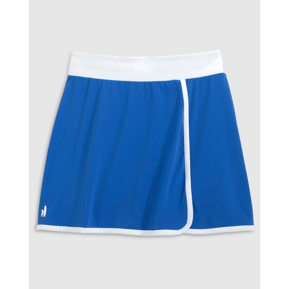 NWT Johnnie-O Gabby Performance Skort Blue White Golf Tennis Skirt XL Activewear